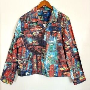 Chico’s Tokyo City Denim Jacket By Jean Paul Gaultier Size 2 or Large